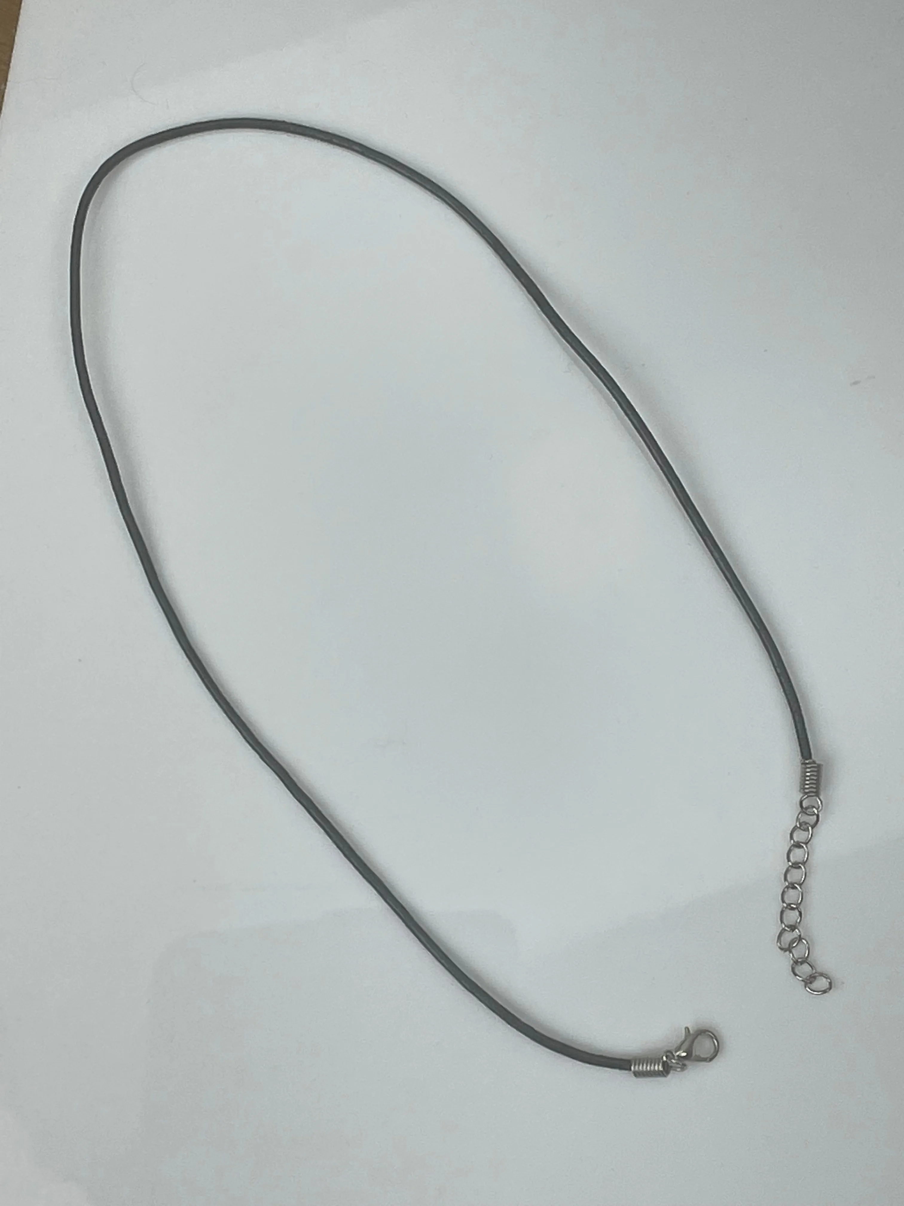 Leather cord choker for silver