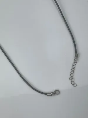 Leather cord choker for silver