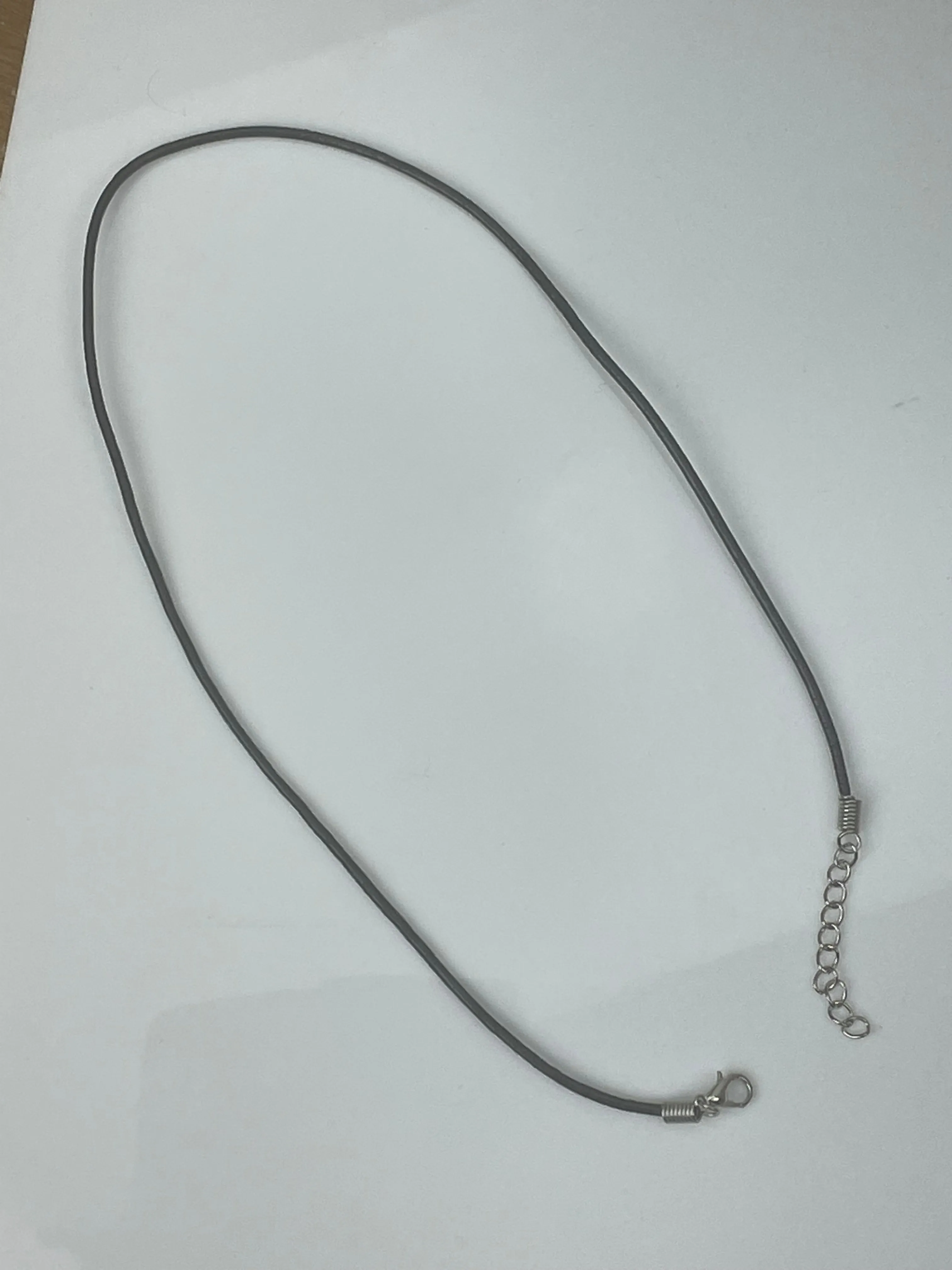 Leather cord choker for silver
