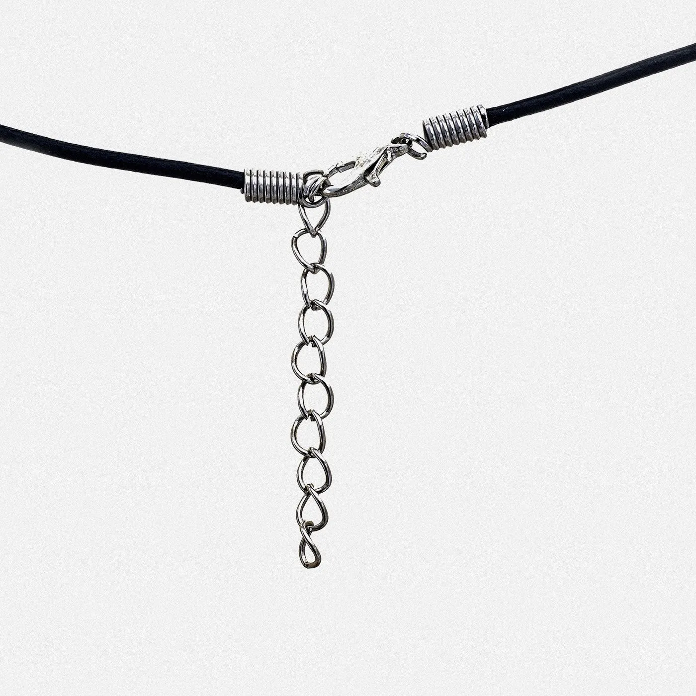 Leather cord choker for silver