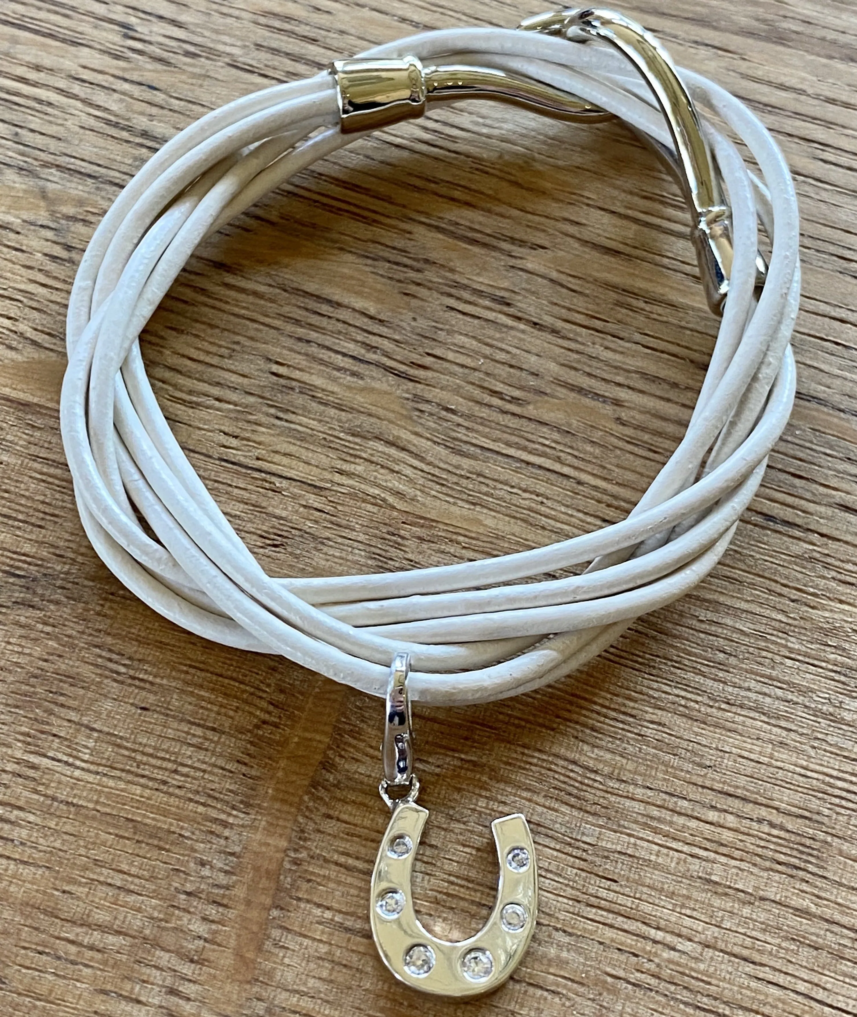 Leather Horse Shoe Bracelet