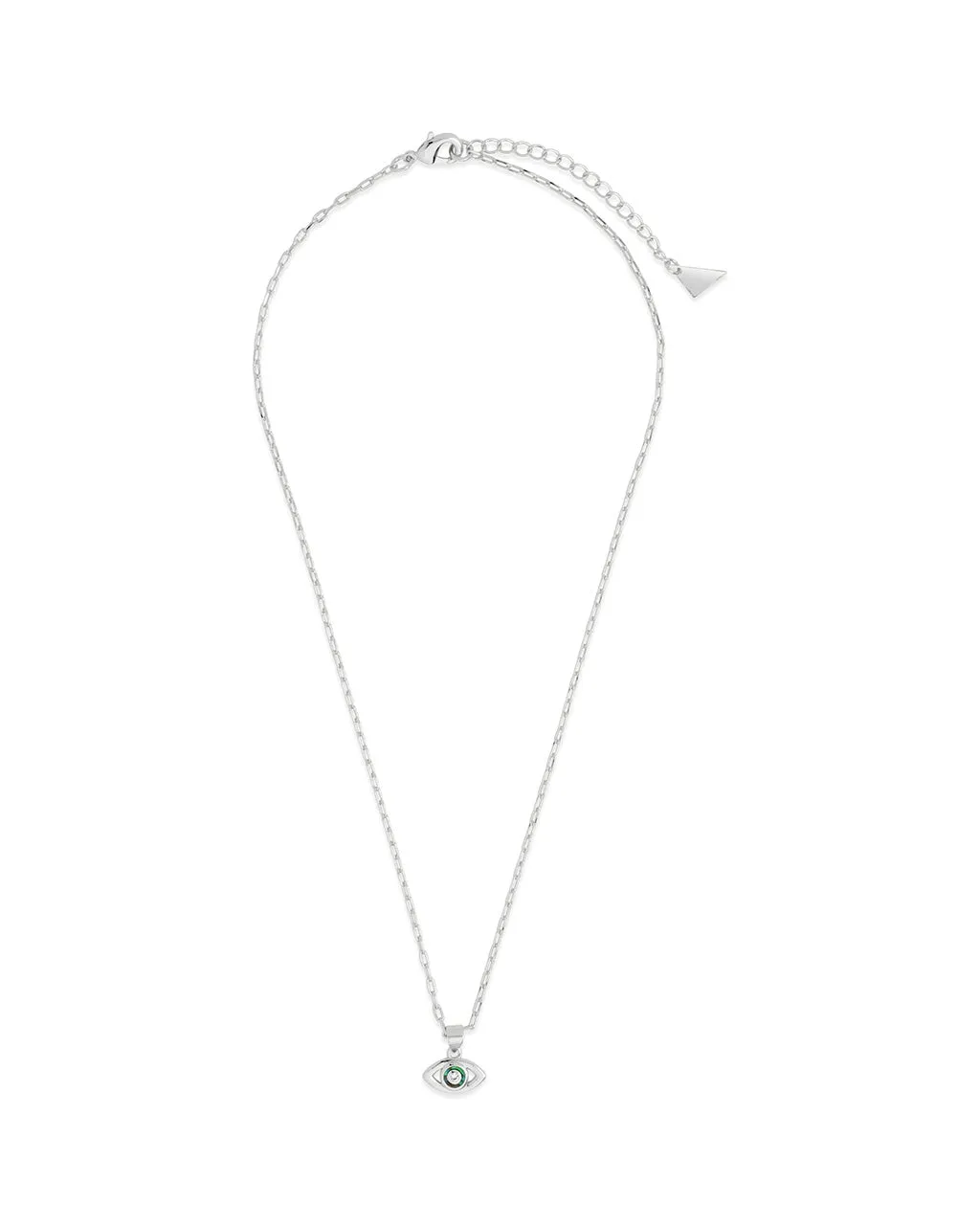 Leidy CZ & Mother of Pearl Evil Eye Pendant Necklace