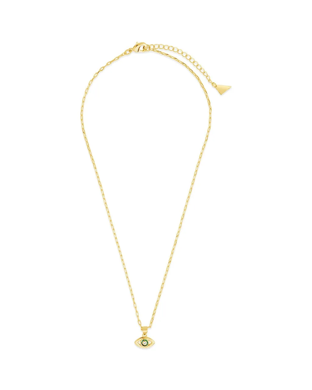 Leidy CZ & Mother of Pearl Evil Eye Pendant Necklace