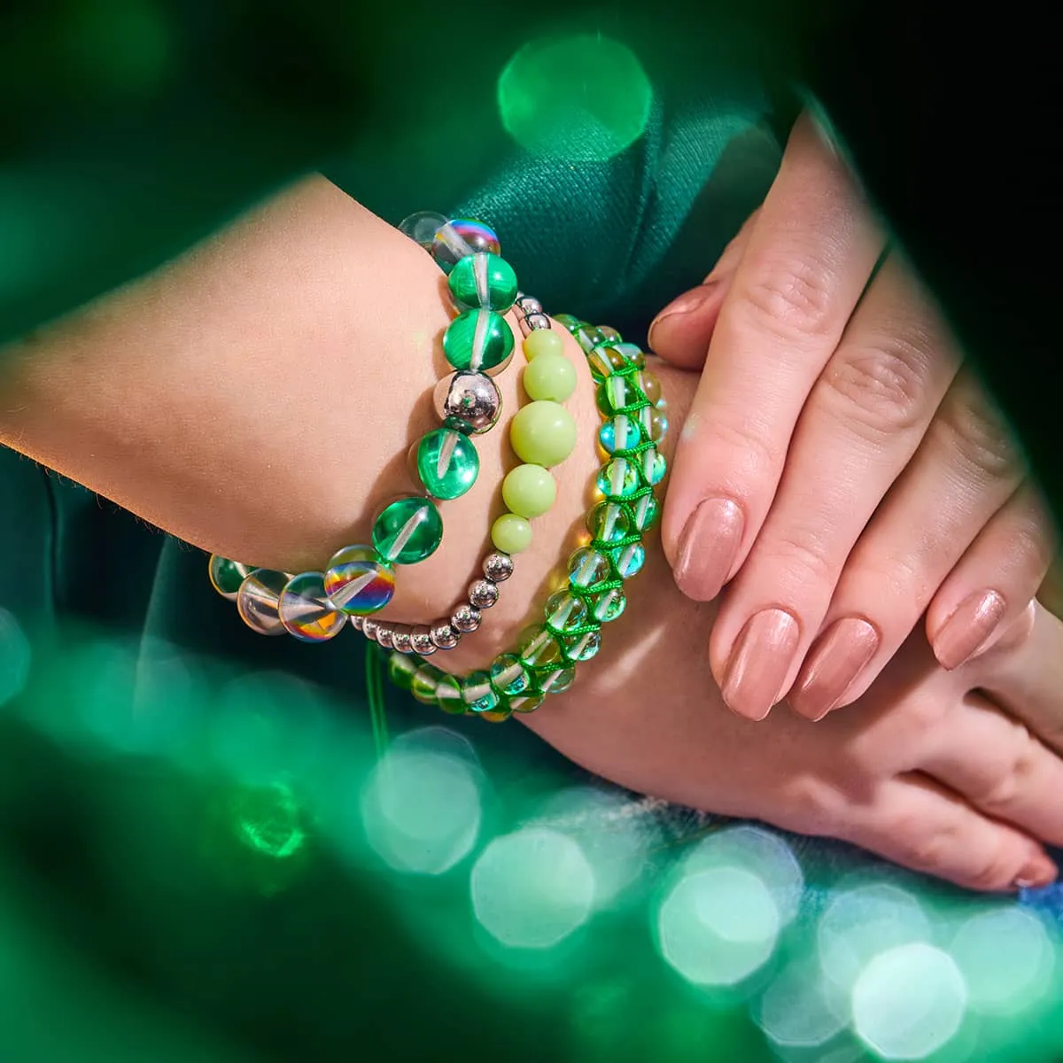 Lime | Silver | Lumos Ceramic Expression Bracelet