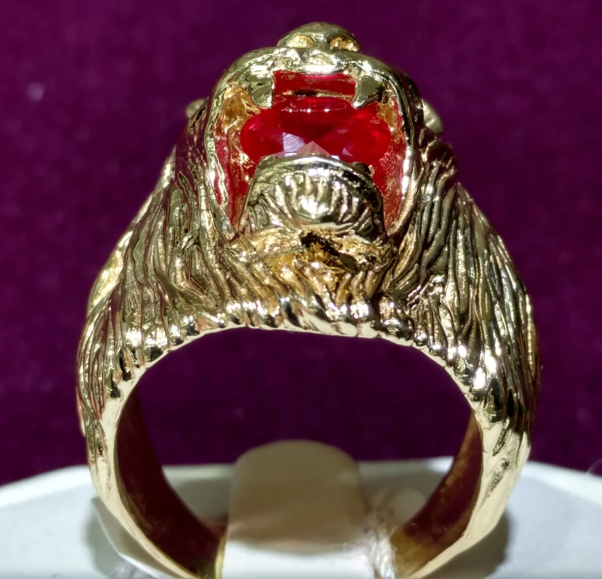Lion Head Men's Ring (14K)