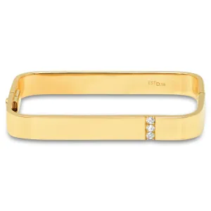 Lockdown Bangle Bracelet with Diamonds