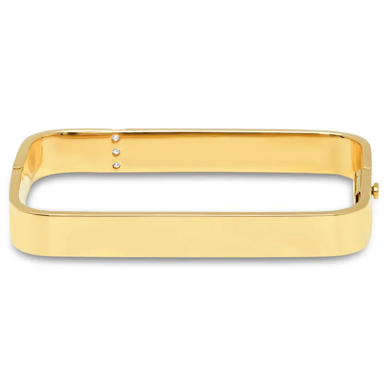 Lockdown Bangle Bracelet with Diamonds