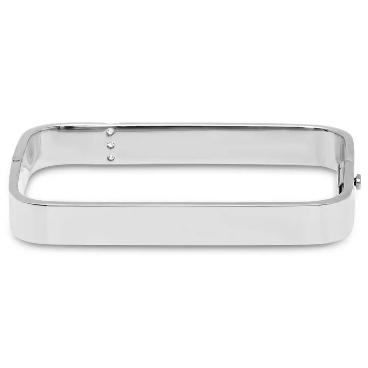 Lockdown Bangle Bracelet with Diamonds