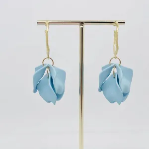 Louisa Petal Earrings (Powder Blue)