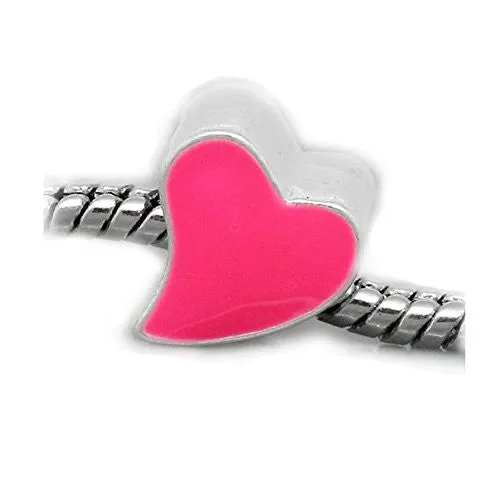 Love Heart Charm Bead for European Snake Chain charm bracelet