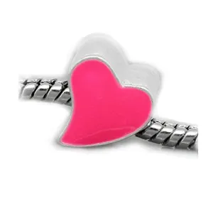 Love Heart Charm Bead for European Snake Chain charm bracelet