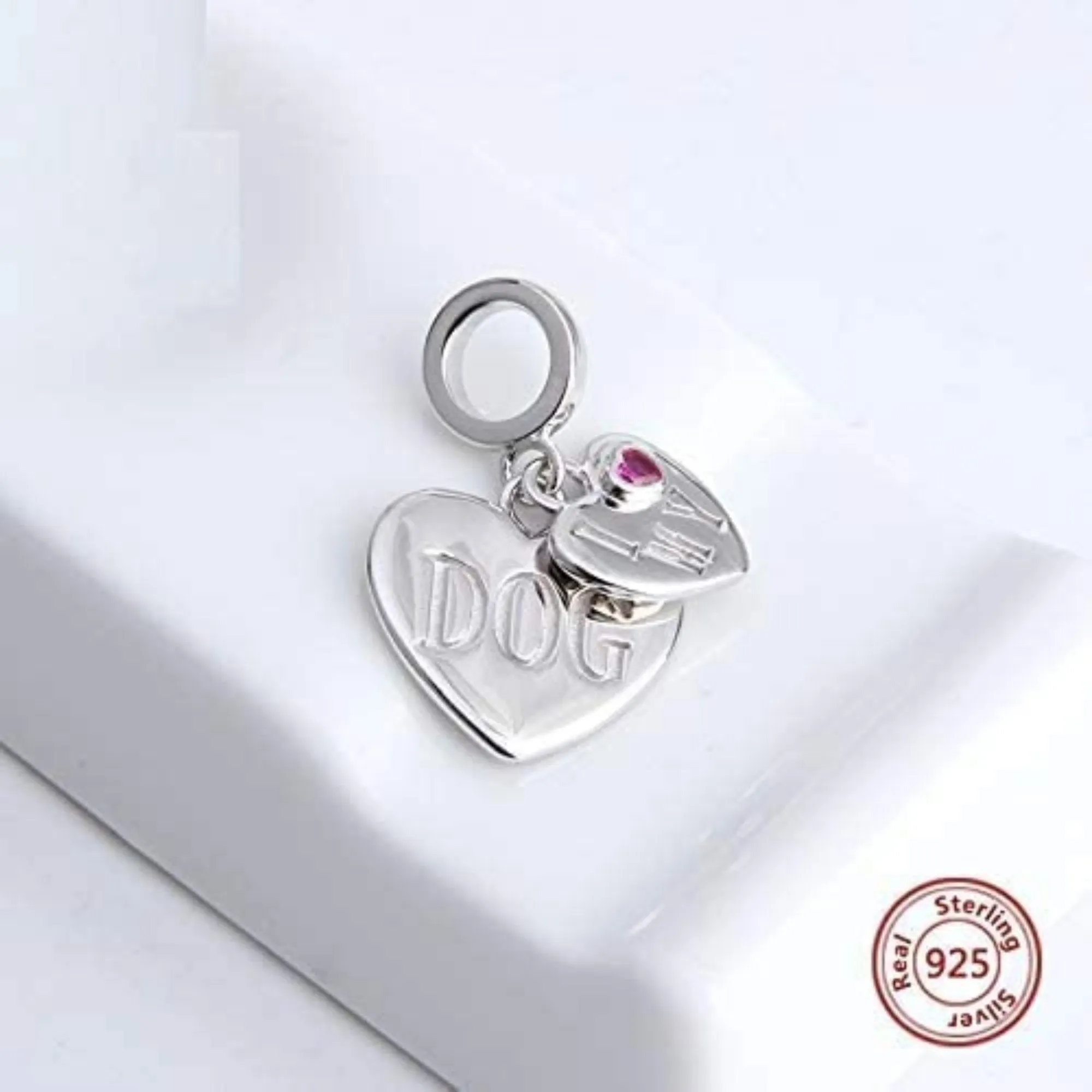 Love My Dog Dangle Pendant Bead Charm