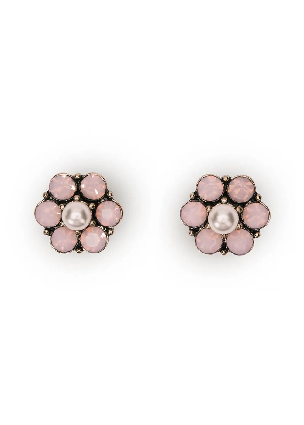 Love Vintage Daisy Vine Earrings Pink