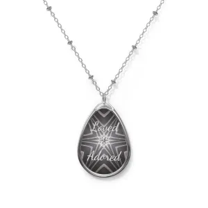 Loved & Adored Black Star Oval Necklace