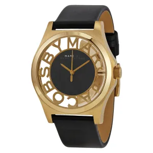Marc by Marc Jacobs Henry Black Cut-out Dial Gold Ion-plated Ladies Watch MBM1246