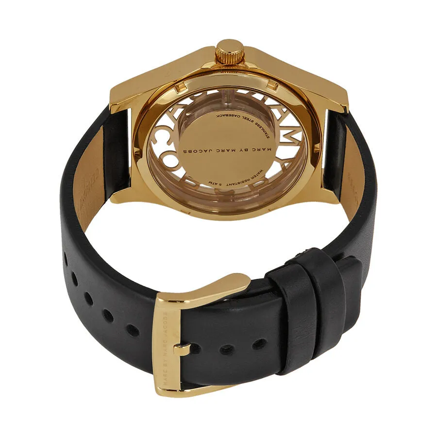 Marc by Marc Jacobs Henry Black Cut-out Dial Gold Ion-plated Ladies Watch MBM1246
