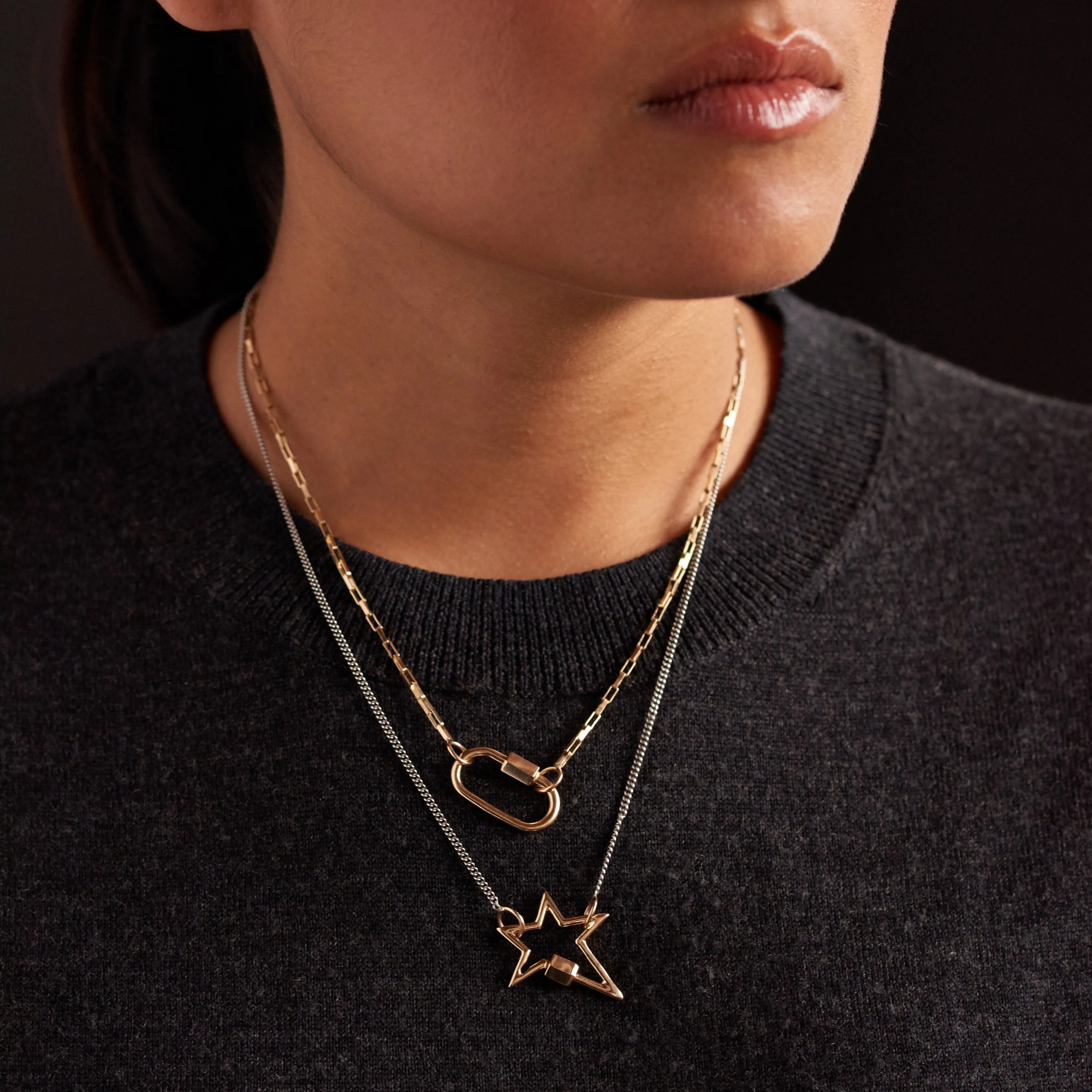 Marla Aaron 14k Yellow Gold Star Lock