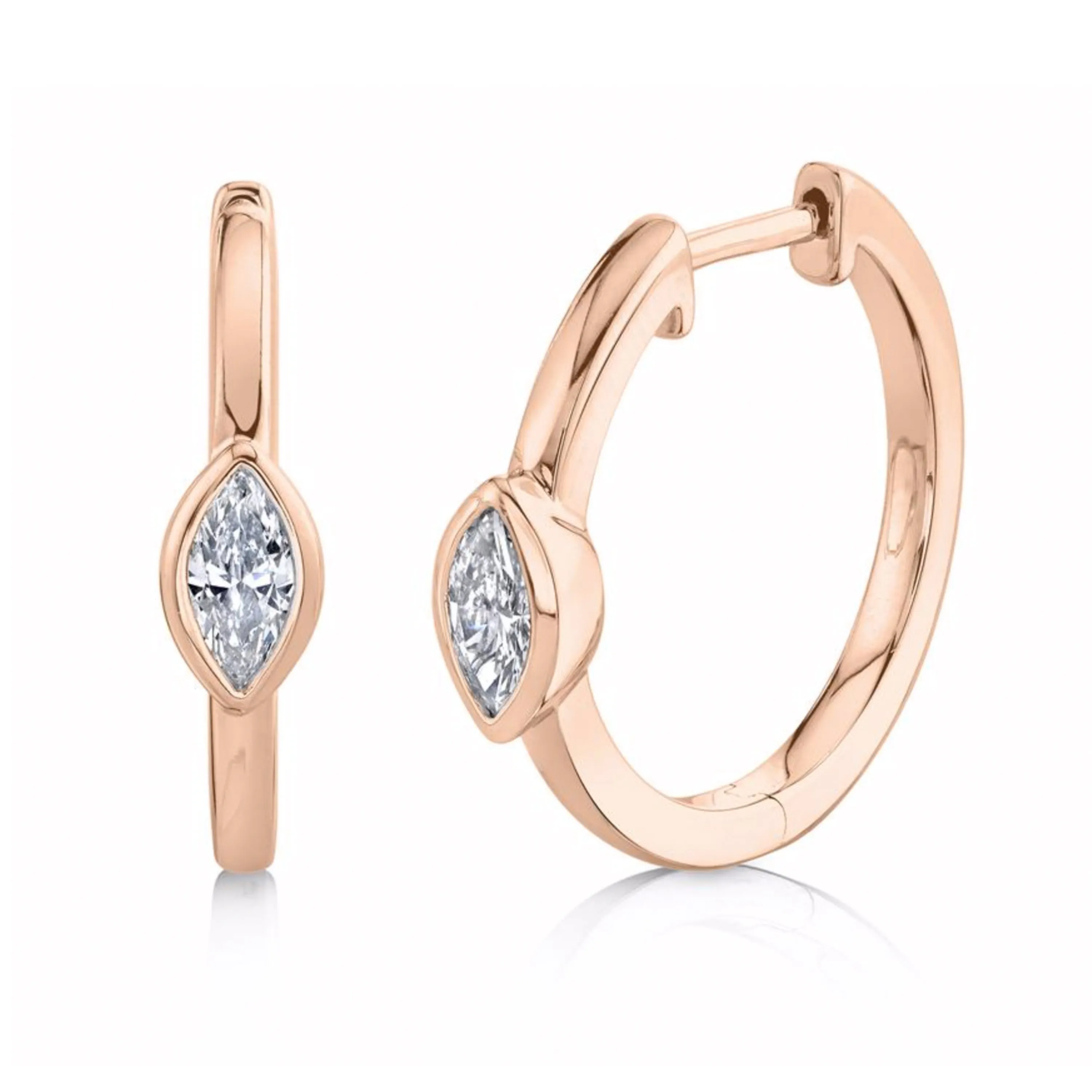 Marquis Diamond Hoops