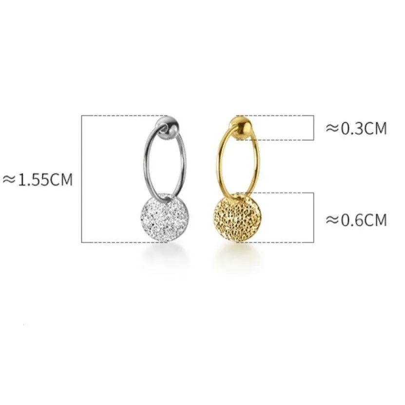 Matte Glossy Flake Drop Huggie Earrings-SH009