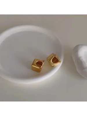 Matte Square Hoop Earrings | Fair and Square