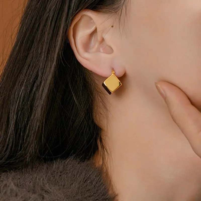 Matte Square Hoop Earrings | Fair and Square