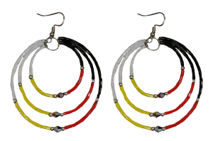 Medicine Wheel - Cut Glass Triple Hoop Earrings