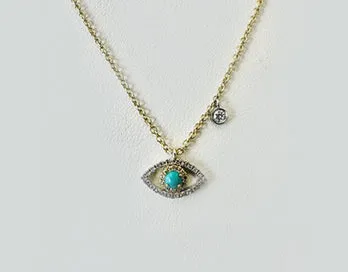 Meira T Evil eye necklace