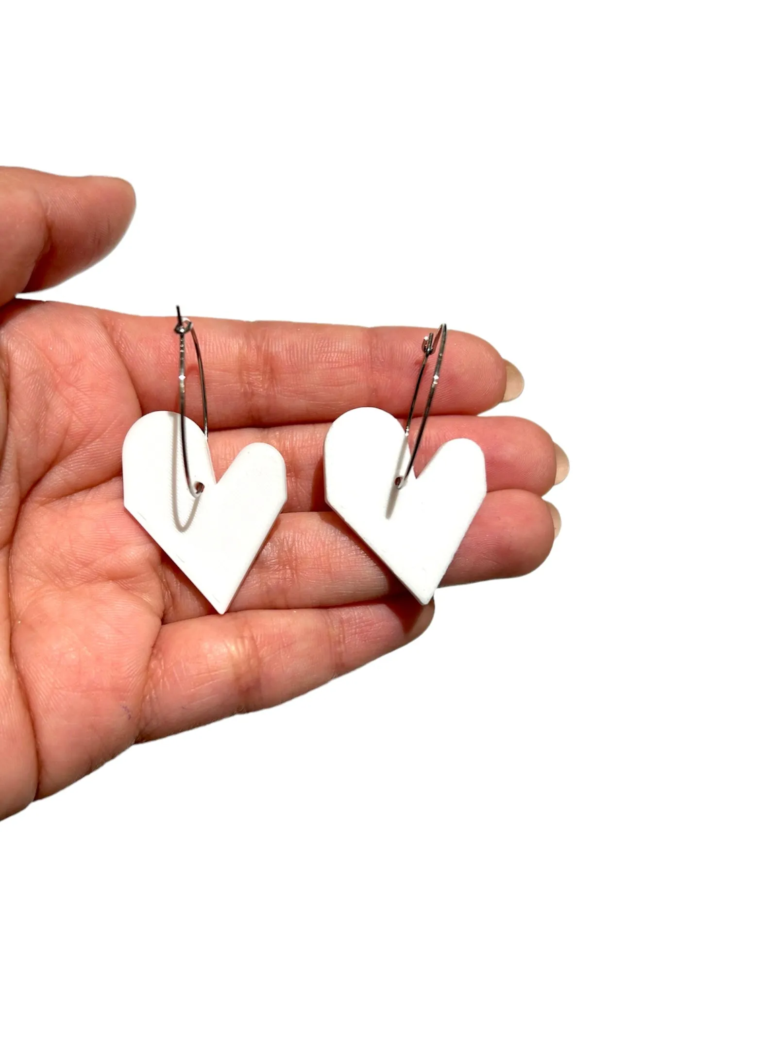 MENEO- Mini Heart Hoops (more colors available)