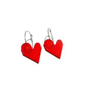 MENEO- Mini Heart Hoops (more colors available)