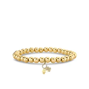 Men's Collection Gold & Diamond Luck & Protection on Gold Beads