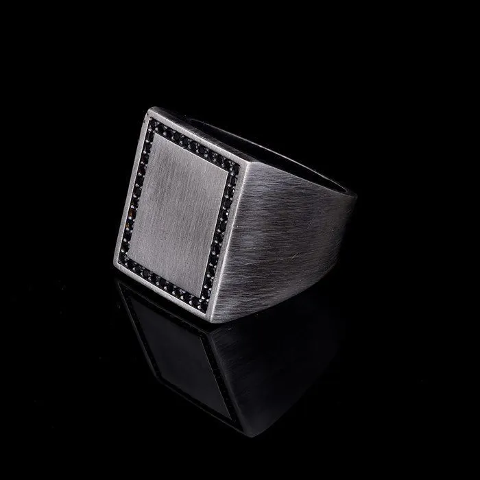Men’s Sterling Silver Rectangle Ring