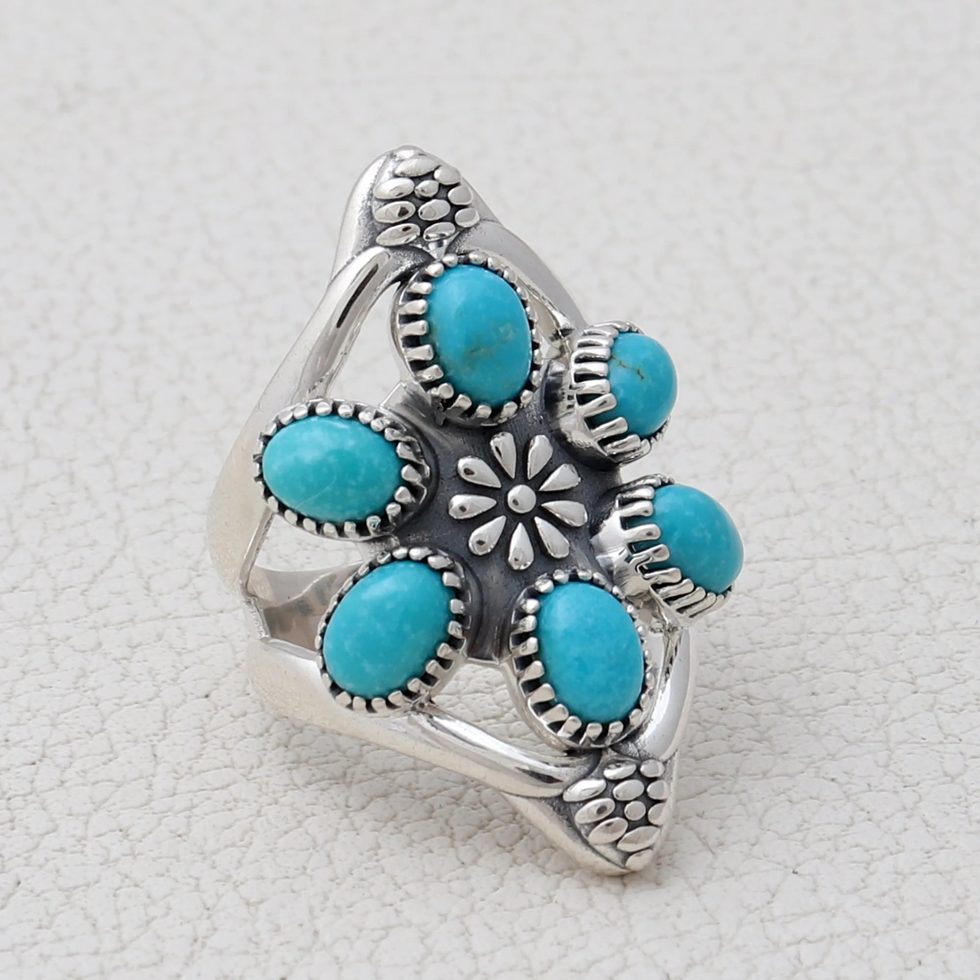Mexican Turquoise Silver Rings