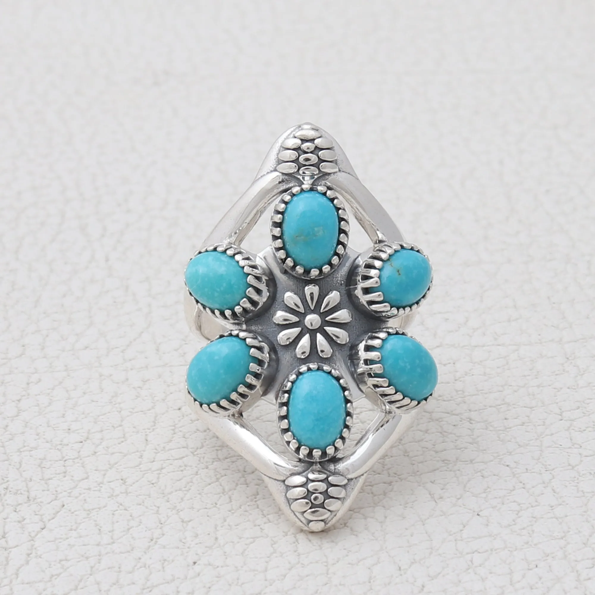 Mexican Turquoise Silver Rings