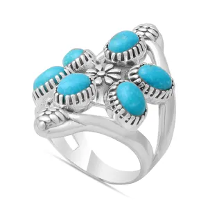 Mexican Turquoise Silver Rings