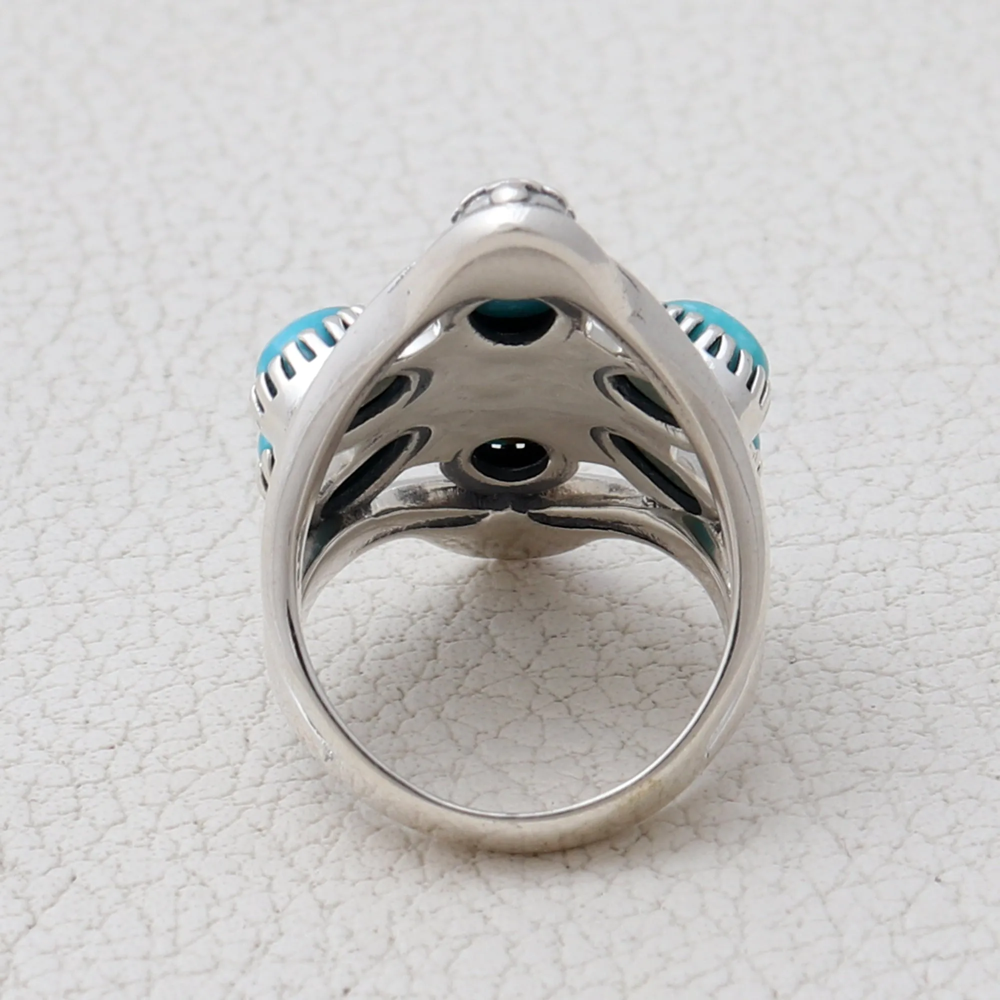 Mexican Turquoise Silver Rings