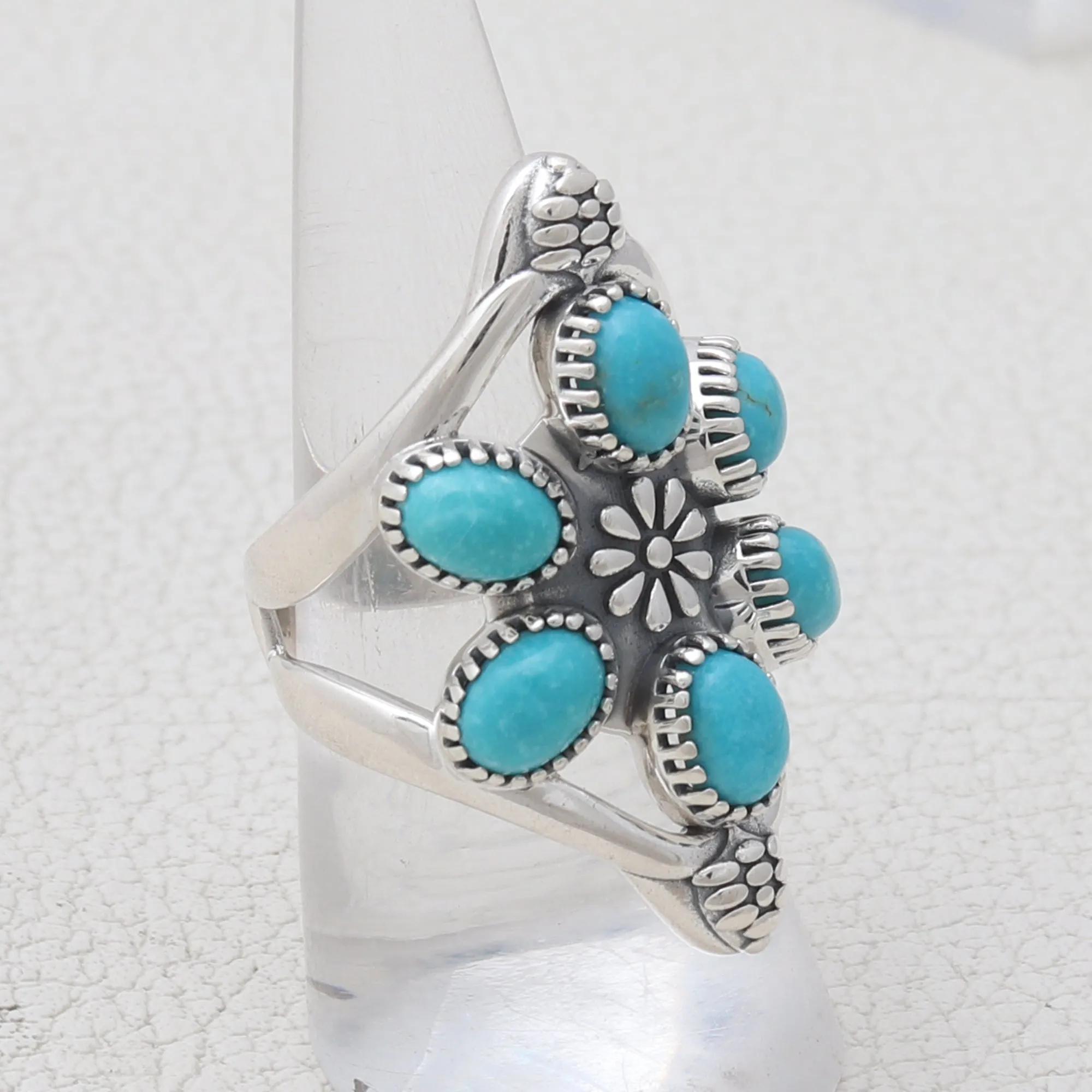 Mexican Turquoise Silver Rings