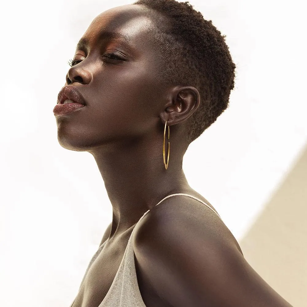 Mezi Tapered Hoop Earring