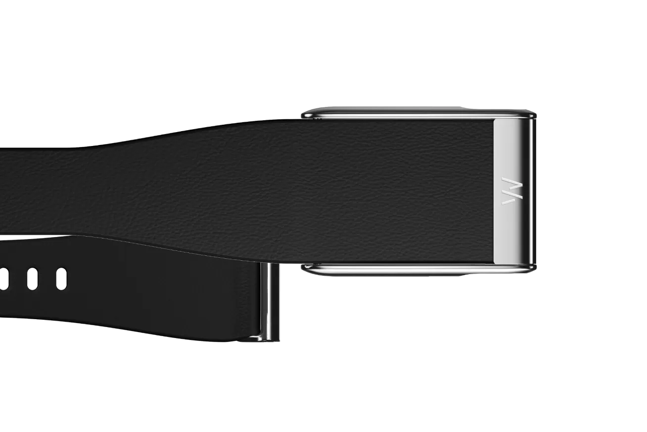 MG LeatherLuxe Tapered Band | Black with Titanium