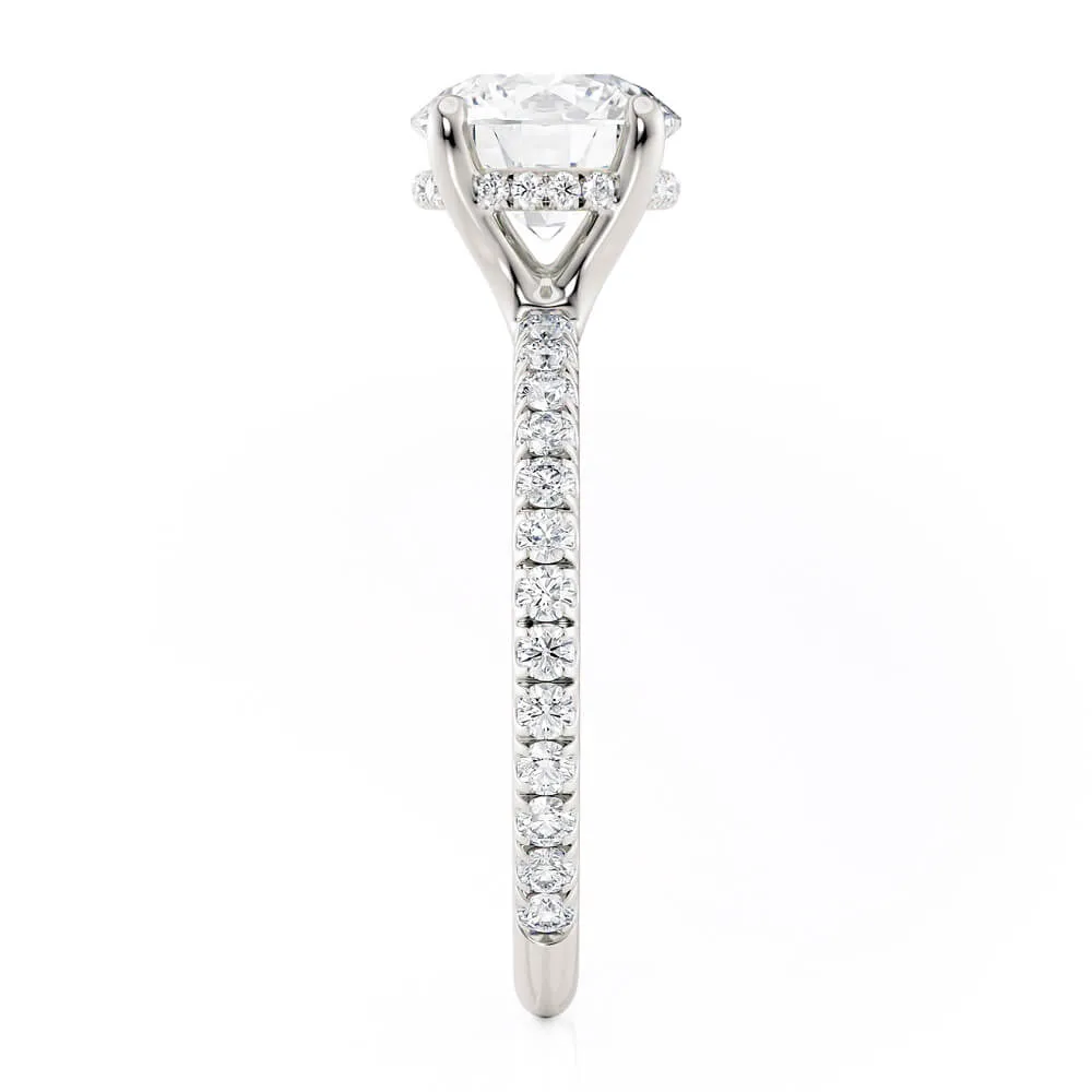 Michael M CROWN Round Center Diamond Engagement Ring R788-1.5