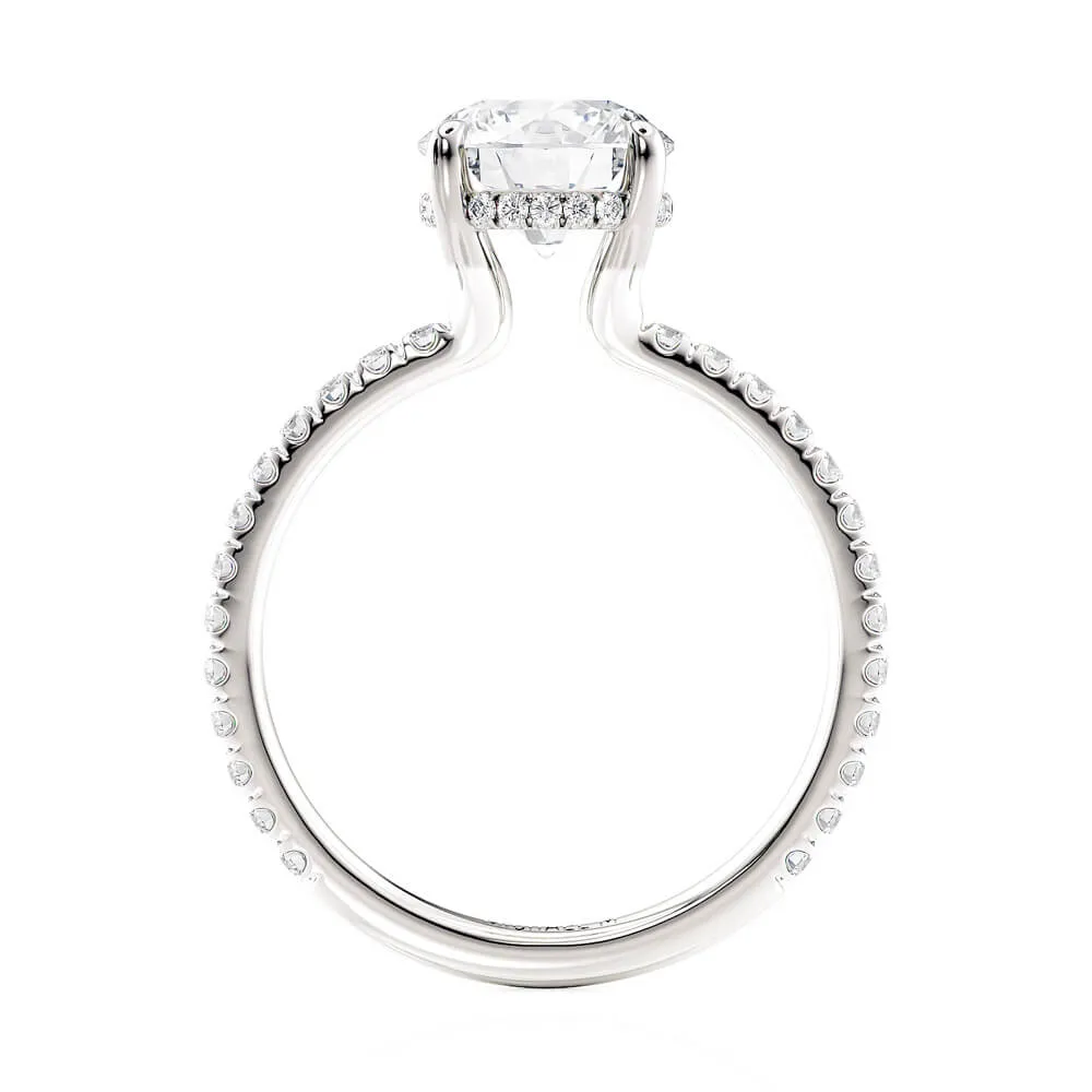 Michael M CROWN Round Center Diamond Engagement Ring R788-1.5