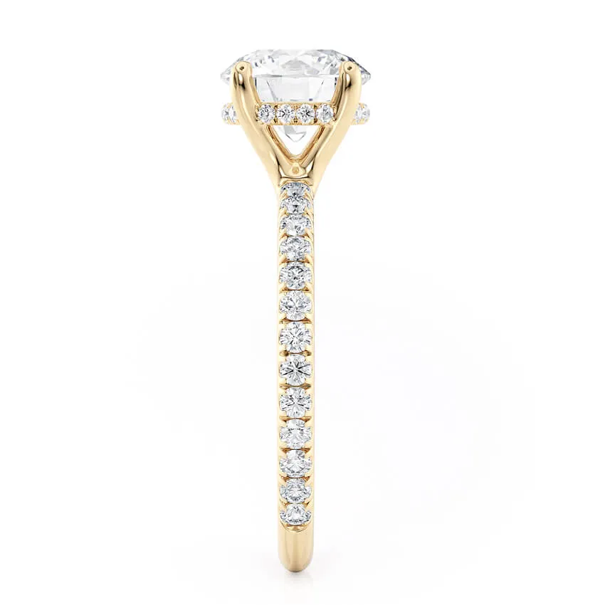 Michael M CROWN Round Center Diamond Engagement Ring R788-1.5