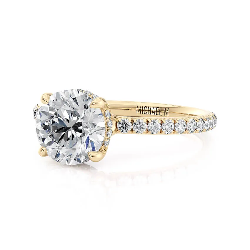Michael M CROWN Round Center Diamond Engagement Ring R788-1.5