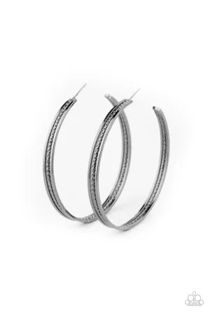 Midtown Marvel Black Paparazzi Earrings