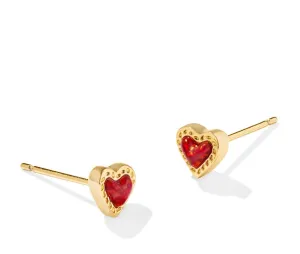 Mini ari heart stud earrings