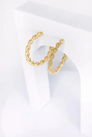 Mini Metallic Rope Hoop Twist Earrings