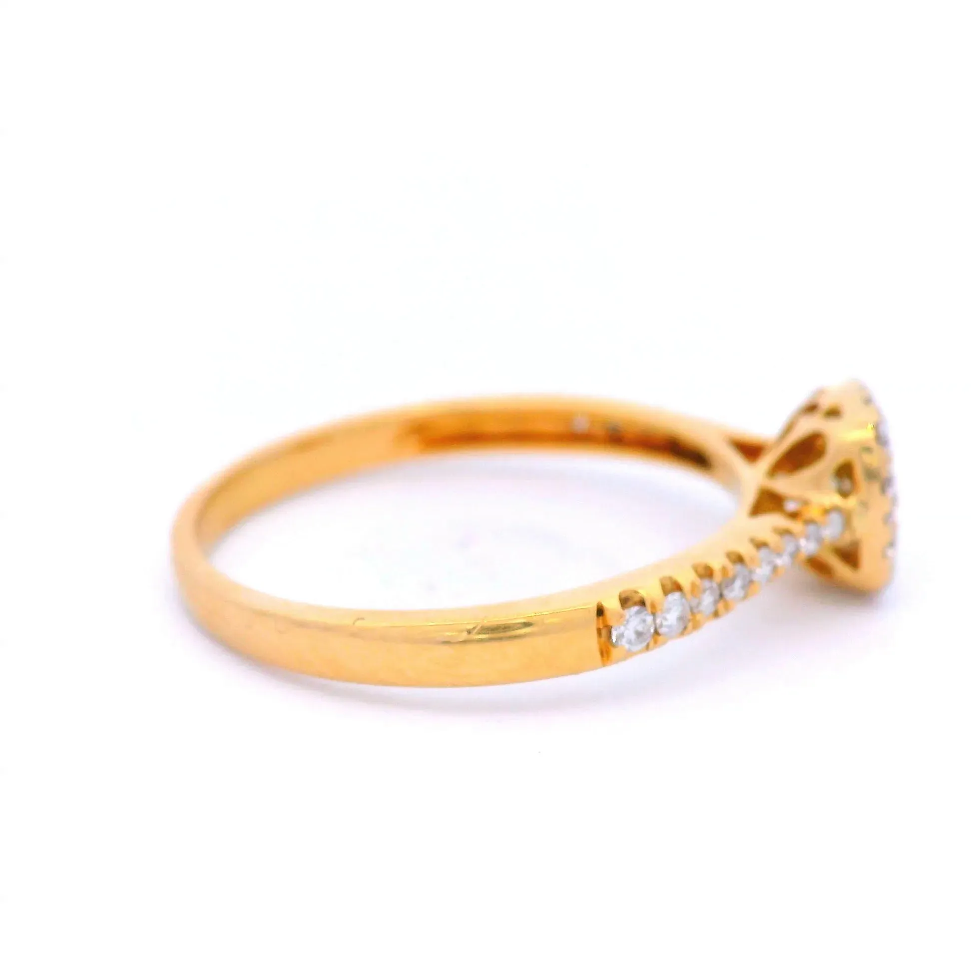 Mini Square Diamond Cluster Engagement Ring