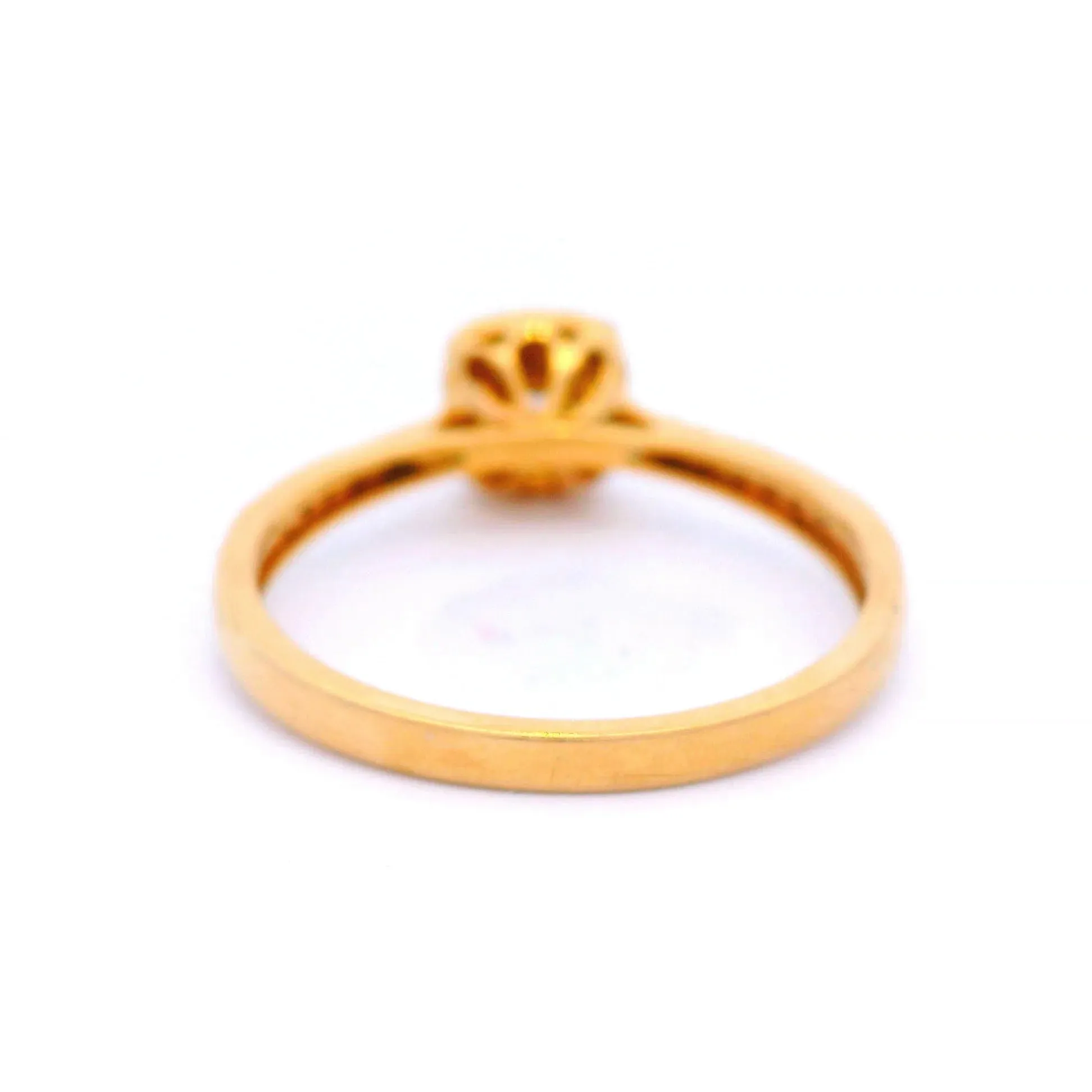 Mini Square Diamond Cluster Engagement Ring