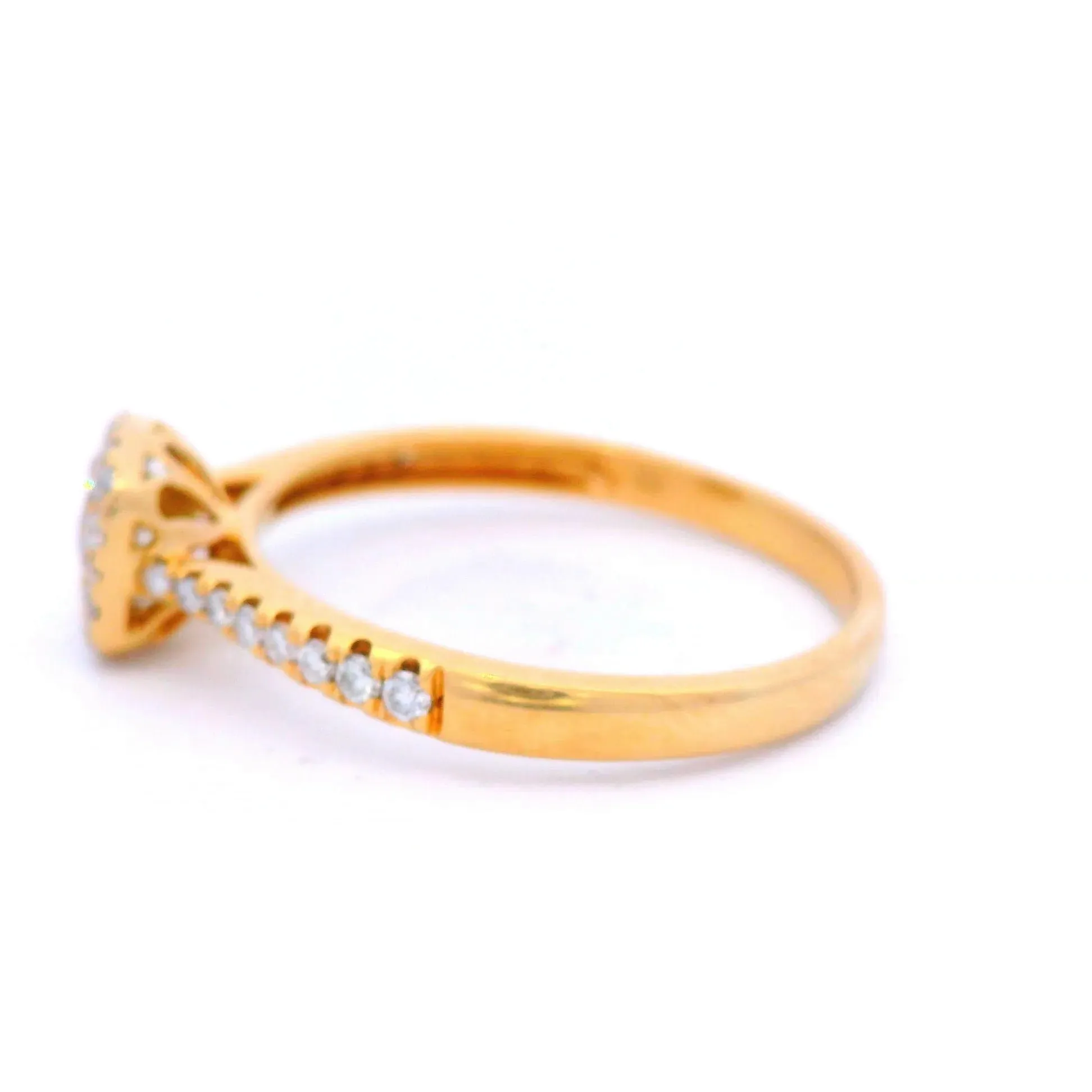 Mini Square Diamond Cluster Engagement Ring