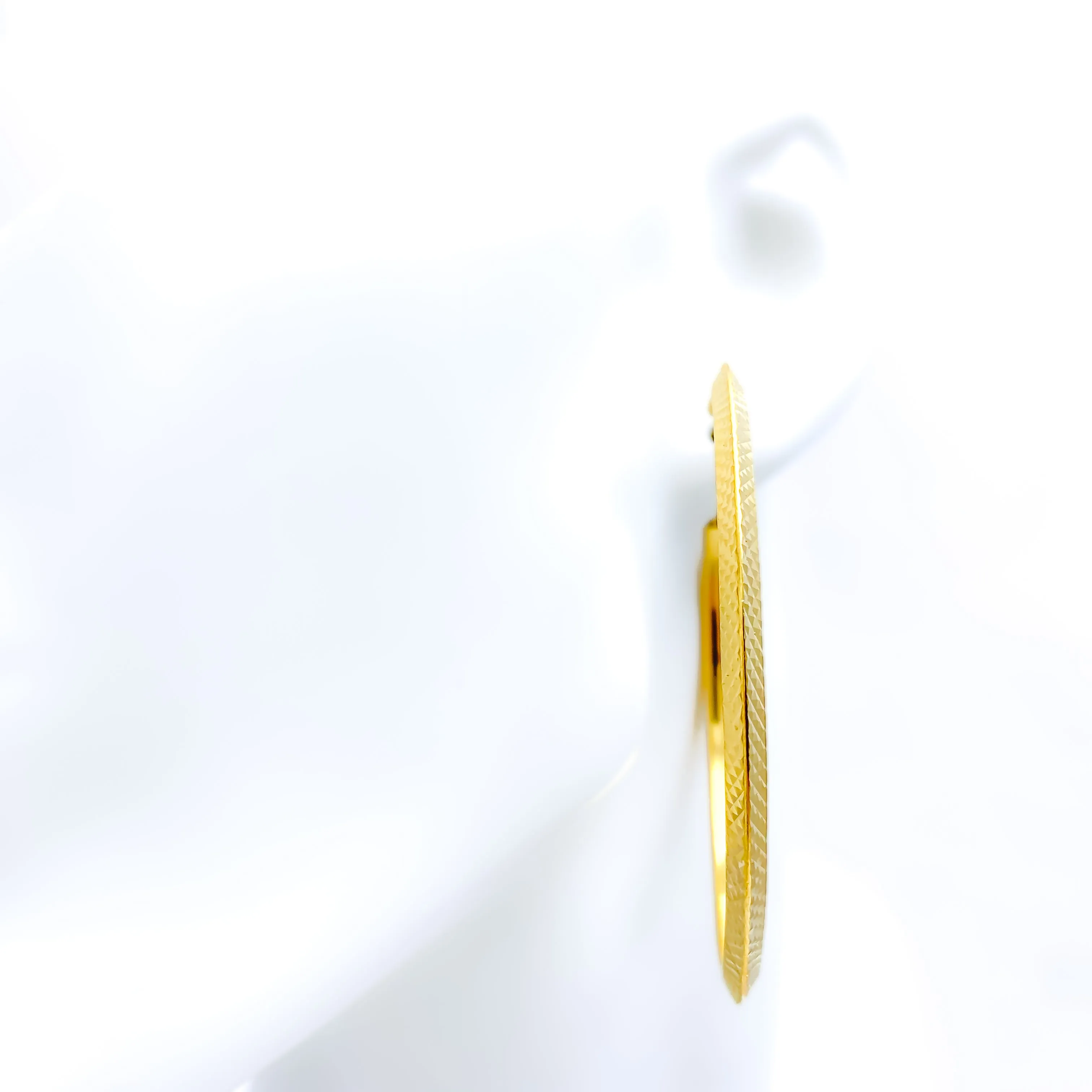 Minimalist Sleek 22k Gold Large Hoop Earrings