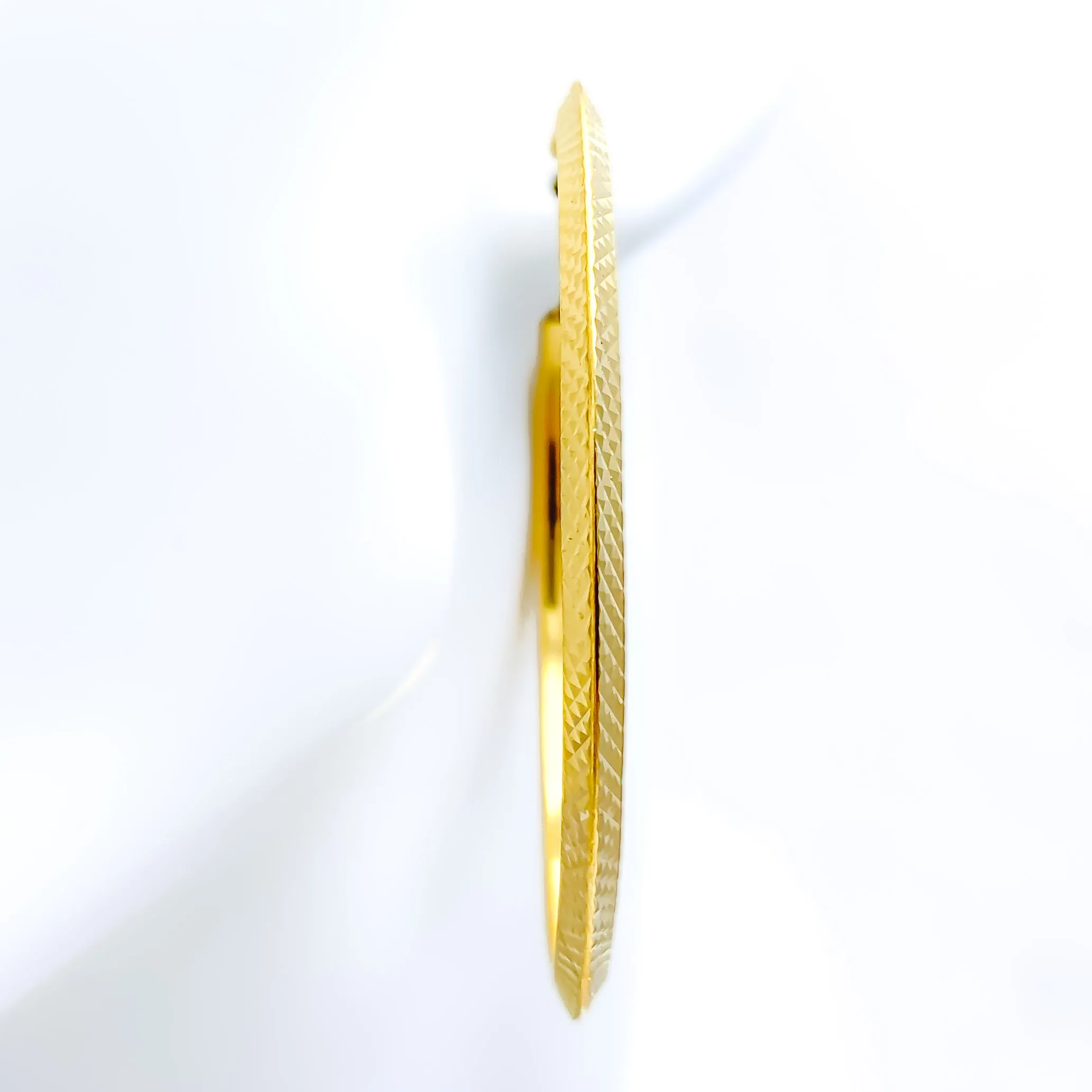 Minimalist Sleek 22k Gold Large Hoop Earrings